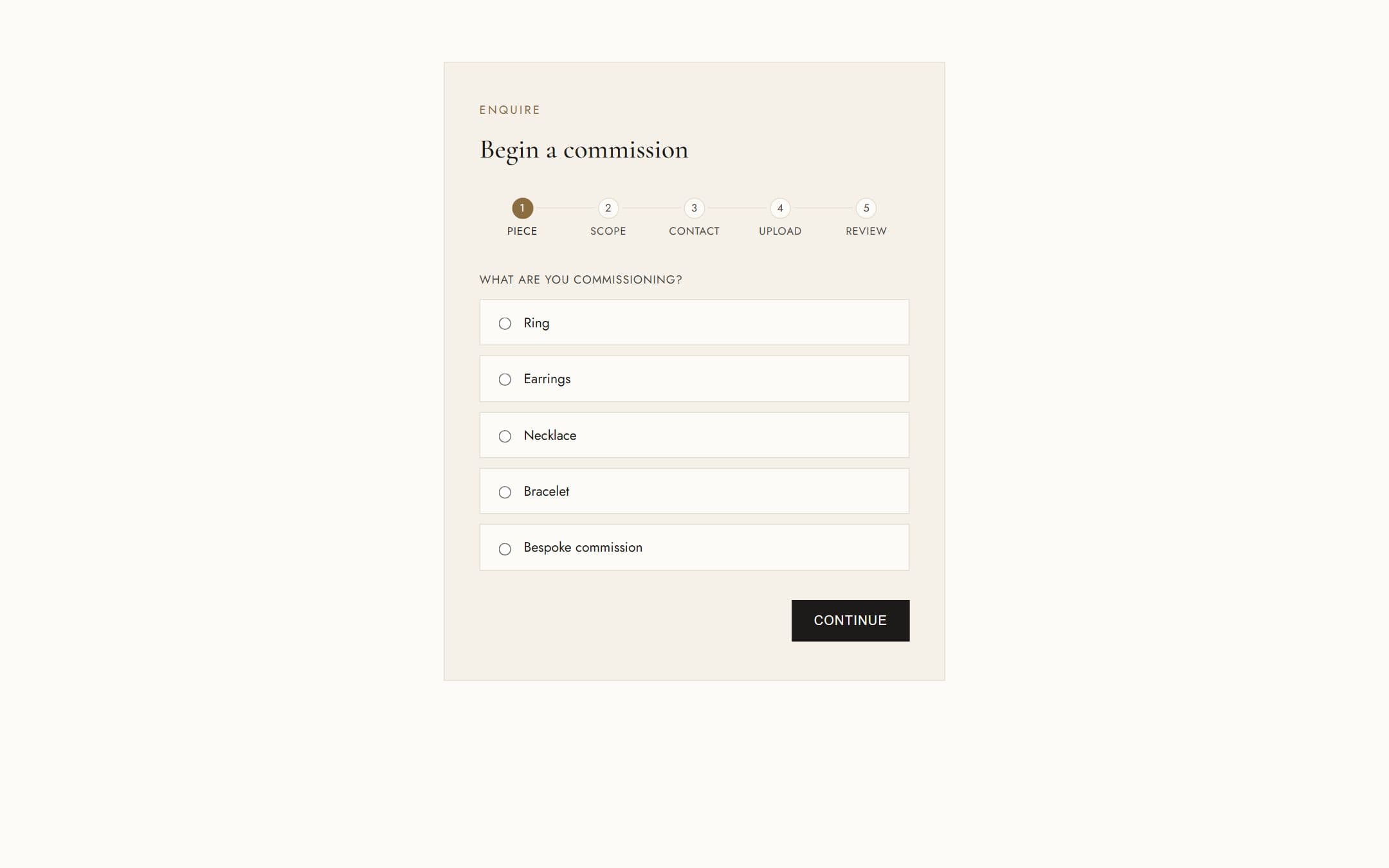 Concierge Enquiry screenshot