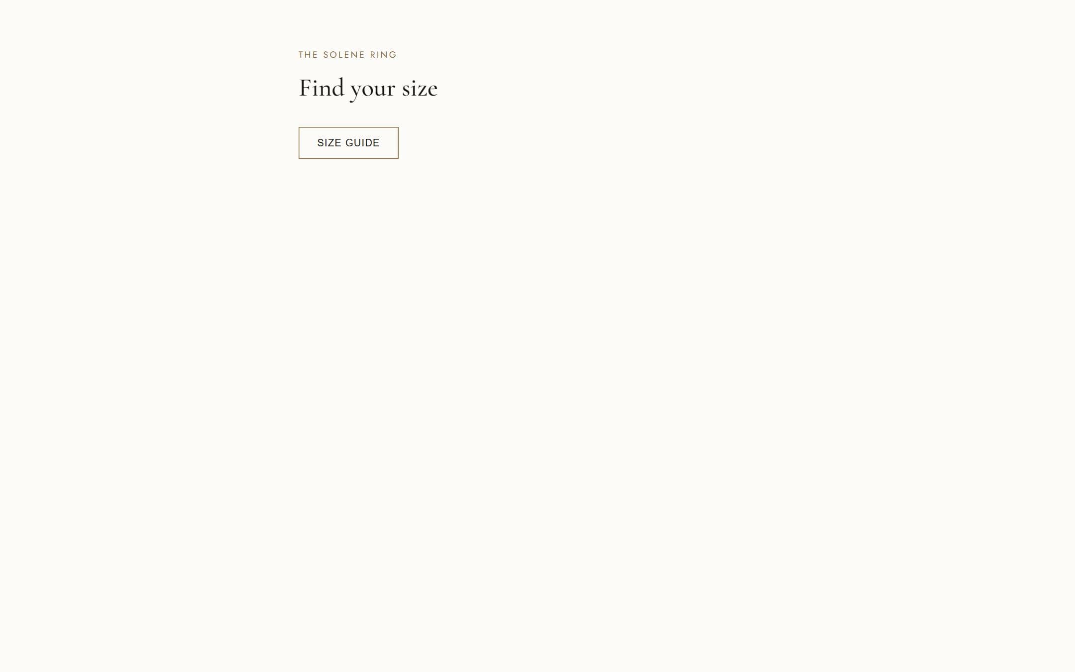 Size Guide Drawer screenshot