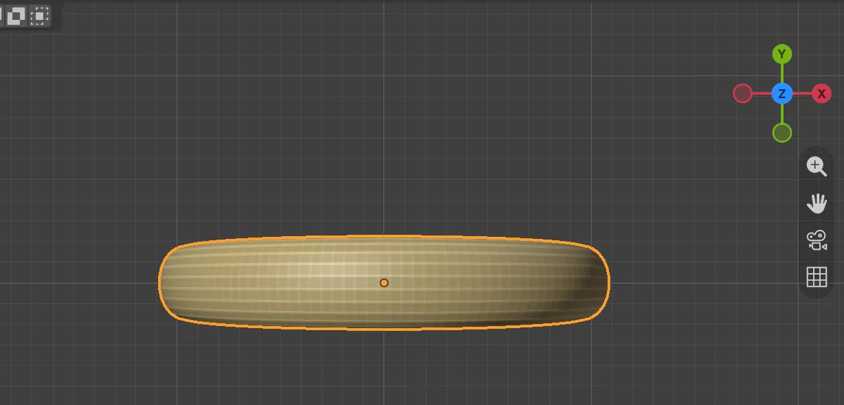 The ring seen from above as a long strip